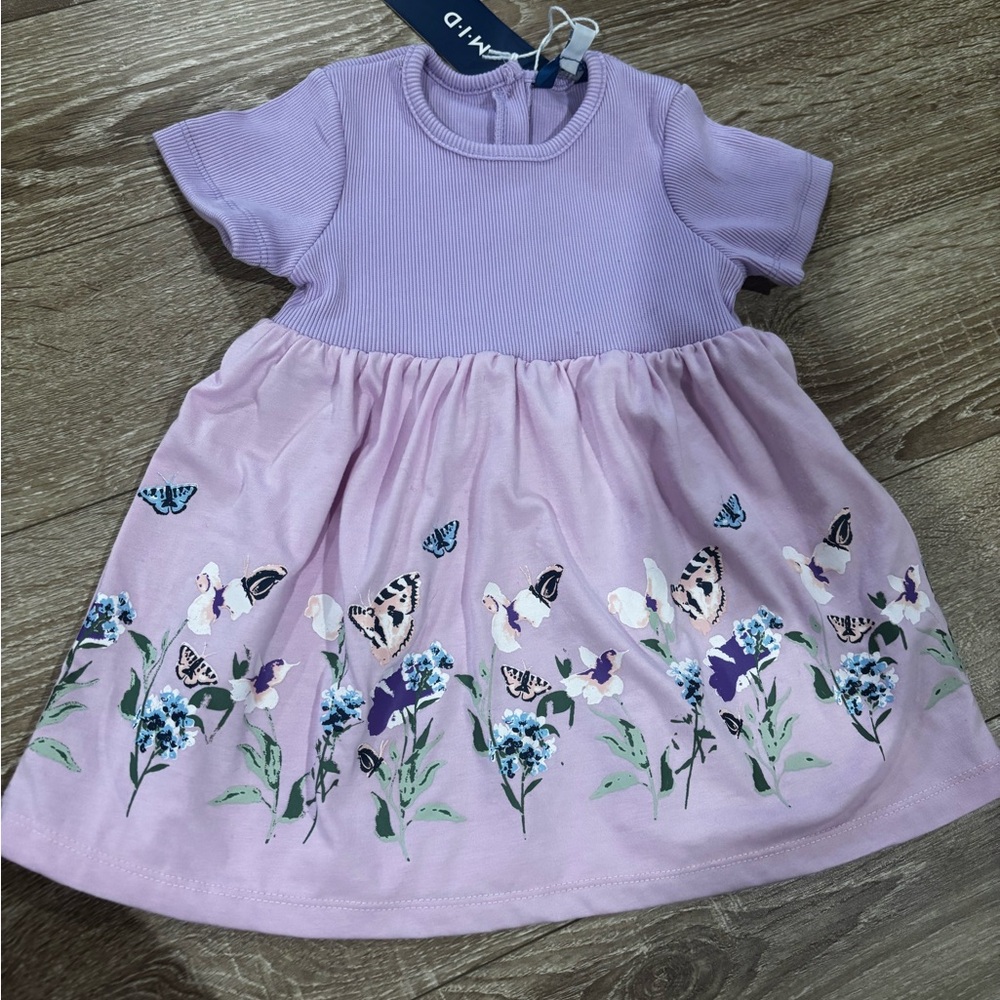 Pink Casual Sundress with Crew Neck and Short Sleeves
